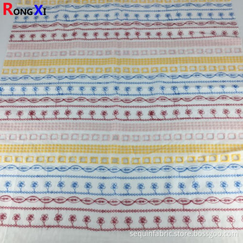 New Design Cotton Border Embroidery Fabric